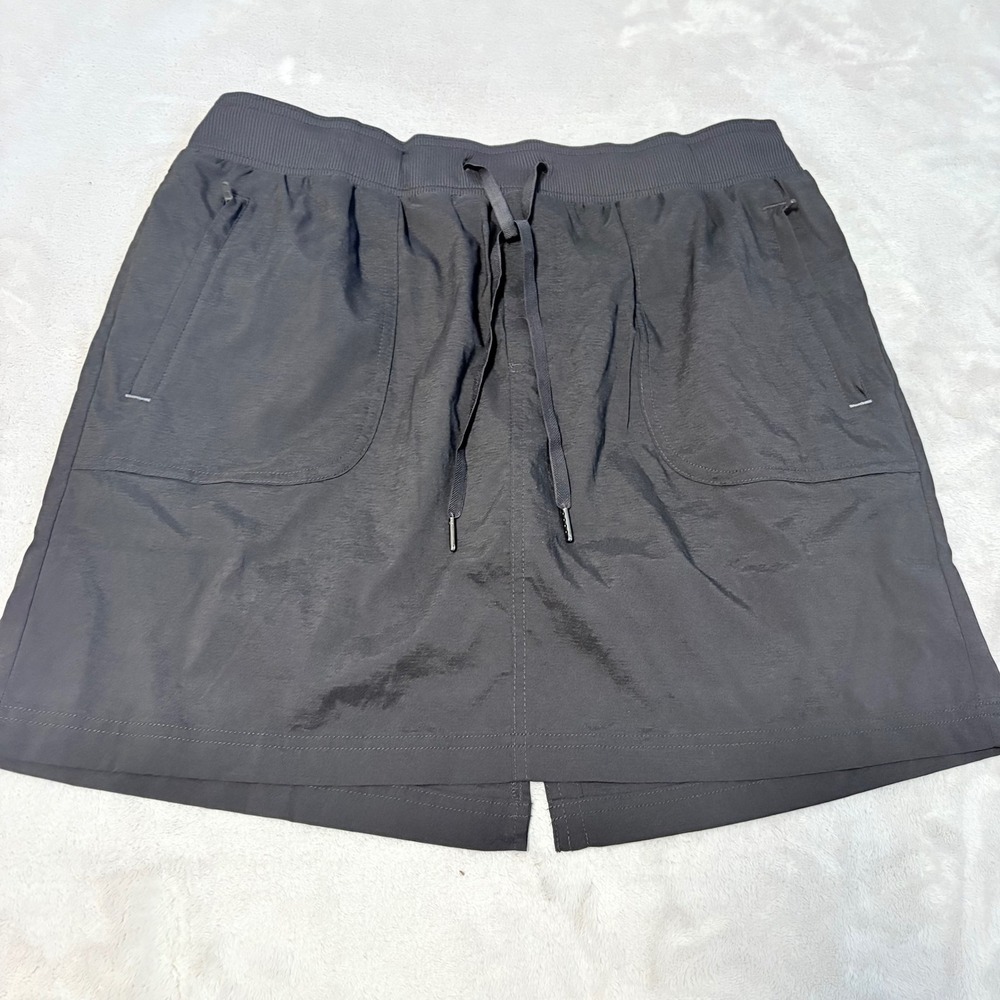 LL Bean Vista Camp Skort Womens Black Hiking Activewear Large